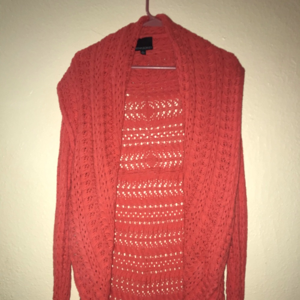 Coral crochet cardigan